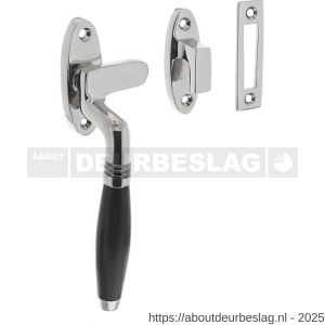 Intersteel Living 5614 raamsluiting Ton links met sluitplaat en sluithaak chroom-ebbenhout - R26008049 - afbeelding 1