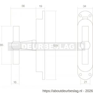 Intersteel 5620 t-kruk espagnolet chroom - R26000069 - afbeelding 2