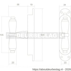 Intersteel 5620 espagnolet kruiskruk chroom-zwart - R26007243 - afbeelding 2