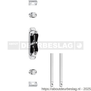 Intersteel Living 5620 set kruk-espagnolet kruiskruk inclusief stangenset 2x 1250 mm verchroomd-zwart - R26009330 - afbeelding 1