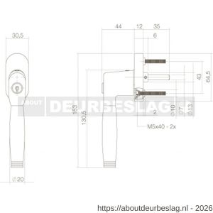 Intersteel Living 6616 raamkruk Ton 222 afsluitbaar op ovaal rozet chroom - R26003784 - afbeelding 2