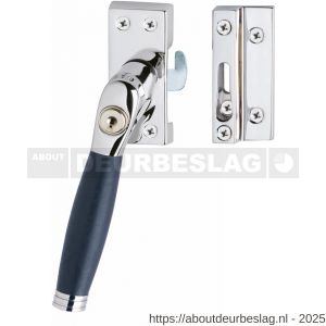 Intersteel Living 6616 SKG* afsluitbare raamsluiting links inclusief sluitplaat met kom Ton 222 chroom-ebbenhout - R26003806 - afbeelding 1