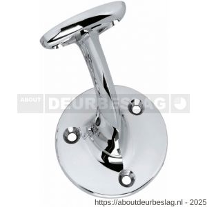 Intersteel Living 7245 leuninghouder opschroevend hol zadel verchroomd - R26007781 - afbeelding 1
