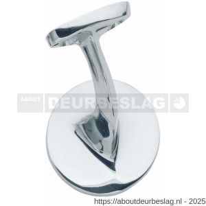 Intersteel Living 7245 leuninghouder blinde achterplaat hol zadel chroom - R26003956 - afbeelding 1