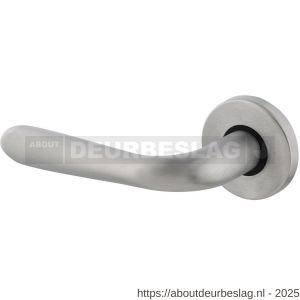 Intersteel 0195 deurkruk gatdeel links Jupiter op rozet verdekt diameter 49x7 mm chroom mat - R26001131 - afbeelding 1