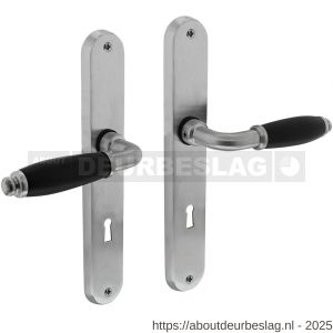 Intersteel 0206 deurkruk Courgette met schild ovaal 236x37 mm sleutelgat 72 mm chroom mat - R26010219 - afbeelding 1