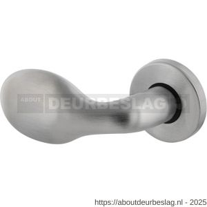 Intersteel 0263 deurkruk gatdeel links Druppel op rozet chroom mat - R26001136 - afbeelding 1