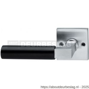 Intersteel 0384 deurkruk gatdeel links Baustil op rozet 55x55x8 mm chroom mat-zwart - R26000436 - afbeelding 1