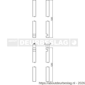 Intersteel 5620 stangenset voor pomp-espagnolet 125 cm chroom mat - R26007260 - afbeelding 2