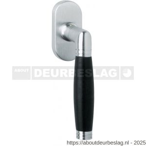 Intersteel Living 6051 raamkruk Ton 222 op ovale rozet chroom mat-ebbenhout - R26003769 - afbeelding 1