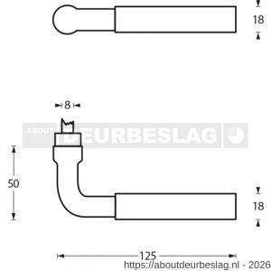 Intersteel 0217 deurkruk Palma nikkel-zwart - R26007463 - afbeelding 2