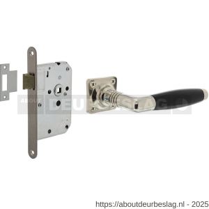 Intersteel Living 0237 set loopslot RVS met deurkruk Ton Basic op rozet 38x38 mm nikkel - R26011041 - afbeelding 1