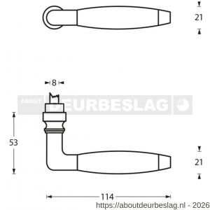Intersteel 0371 deurkruk Marloes nikkel-ebbenhout - R26007462 - afbeelding 2