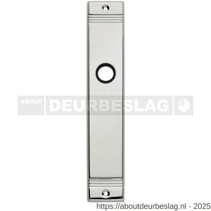Intersteel 2571 langschild rechthoekig met groef 235x43x6 mm blind nikkel - R26007649 - afbeelding 1
