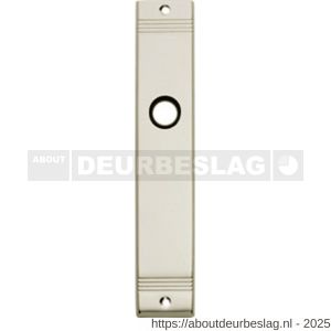 Intersteel 2571 langschild rechthoekig met groef 235x43x6 mm profielcilindergat 55 mm nikkel - R26002992 - afbeelding 1