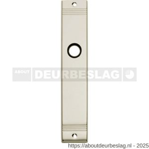 Intersteel 2571 langschild rechthoekig met groef 235x43x6 mm profielcilindergat 72 mm nikkel - R26002993 - afbeelding 1