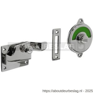 Intersteel Living 3700 WC-overslag met bocht en groen-rood indicatie nikkel - R26009096 - afbeelding 1