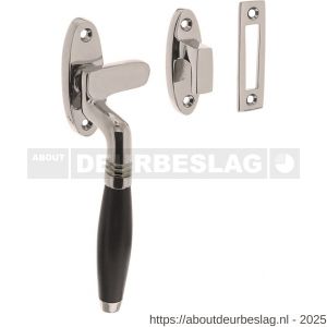 Intersteel Living 5614 raamsluiting Ton links met sluitplaat en sluithaak nikkel-ebbenhout - R26008092 - afbeelding 1