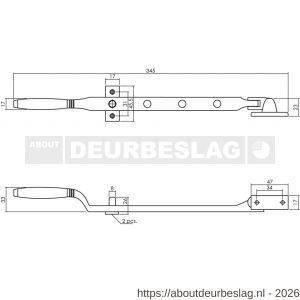 Intersteel Living 5614 raamuitzetter Ton met stelpennen nikkel-ebbenhout - R26008093 - afbeelding 2