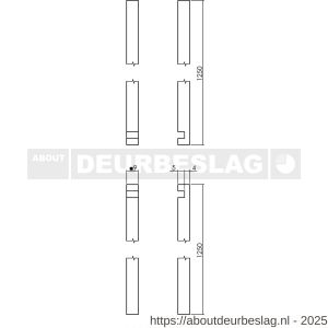 Intersteel 5620 stangenset voor pomp-espagnolet 125 cm nikkel - R26007262 - afbeelding 2
