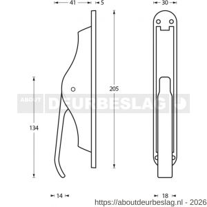 Intersteel 5620 pomp-espagnolet nikkel - R26000091 - afbeelding 2