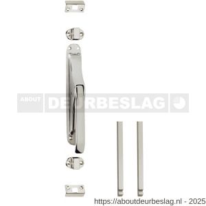 Intersteel Living 5620 set pomp-espagnolet inclusief stangenset 2x 1250 mm vernikkeld - R26009344 - afbeelding 1