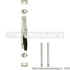 Intersteel Living 5620 set pomp-espagnolet Ton 222 inclusief stangenset 2x 1250 mm nikkel-ebbenhout - R26009351 - afbeelding 1