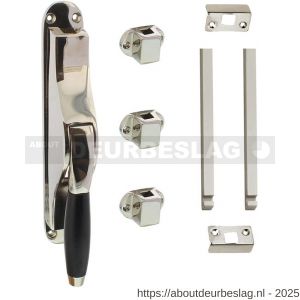 Intersteel Living 5620 set pomp-espagnolet Ton Basic inclusief stangenset 2x 1250 mm nikkel-ebbenhout - R26011033 - afbeelding 1