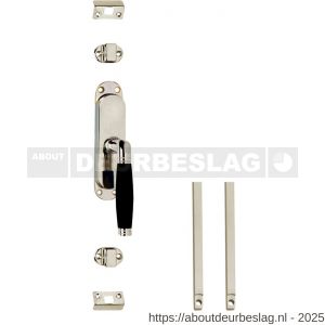 Intersteel Living 5620 set kruk-espagnolet rechts Ton 222 inclusief stangenset 2x 1250 mm nikkel-ebbenhout - R26009338 - afbeelding 1