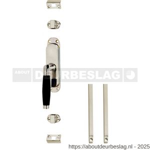 Intersteel Living 5620 set kruk-espagnolet links Ton 222 inclusief stangenset 2x 1250 mm nikkel-ebbenhout - R26009337 - afbeelding 1