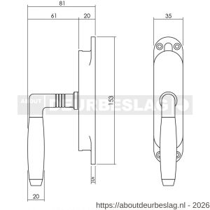 Intersteel Living 5620 set kruk-espagnolet rechts Ton 400 inclusief stangenset 2x 1250 mm nikkel-ebbenhout - R26009340 - afbeelding 2