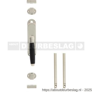 Intersteel Living 5620 set kruk-espagnolet rechts Ton 400 inclusief stangenset 2x 1250 mm nikkel-ebbenhout - R26009340 - afbeelding 1