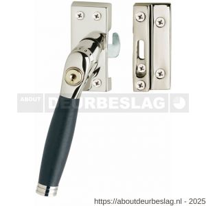 Intersteel Living 6616 SKG* afsluitbare raamsluiting links inclusief sluitplaat met kom Ton 222 nikkel-ebbenhout - R26003830 - afbeelding 1
