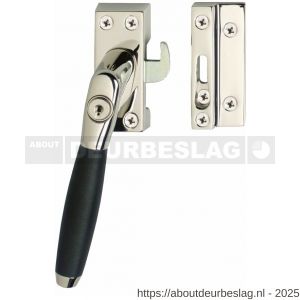 Intersteel Living 6616 SKG* afsluitbare raamsluiting links inclusief sluitplaat met kom Ton 400 nikkel-ebbenhout - R26003829 - afbeelding 1