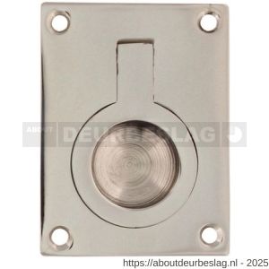 Intersteel Living 7526 luikring recht 41x31 mm nikkel - R26009611 - afbeelding 1