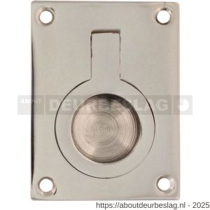 Intersteel Living 7526 luikring recht 50x39 mm nikkel - R26009612 - afbeelding 1