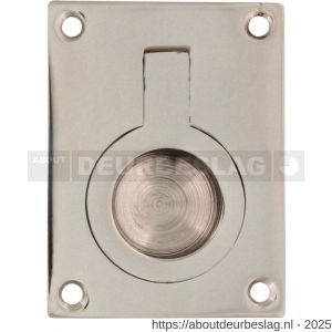 Intersteel Living 7526 luikring recht 65x49 mm nikkel - R26009613 - afbeelding 1