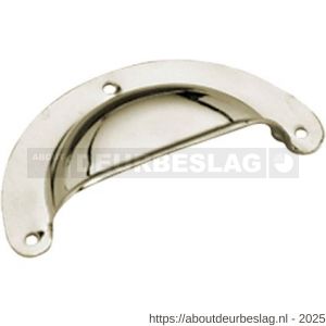 Intersteel Living 8810 schelpgreep komgreep geperst 73x33 mm vernikkeld - R26007838 - afbeelding 1