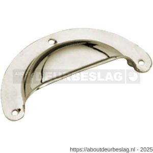 Intersteel Living 8810 schelpgreep komgreep geperst 96x43 mm vernikkeld - R26007839 - afbeelding 1