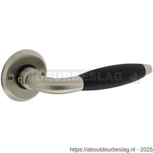 Intersteel Living 0421 deurkruk Antonnet met rozet diameter 50x5 mm nikkel mat-ebbenhout - R26008101 - afbeelding 1