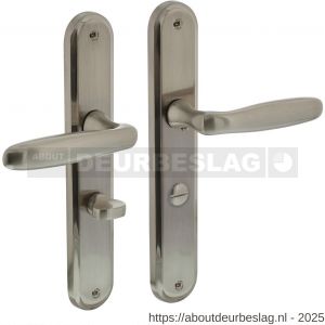 Intersteel Living 1692 deurkruk Bjorn op schild ovaal 242x43 mm WC 63/8 mm nikkel mat - R26005111 - afbeelding 1