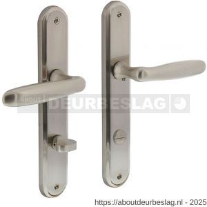 Intersteel 1692 deurkruk Bjorn op schild ovaal 242x43 mm WC 78/8 mm nikkel mat - R26008104 - afbeelding 1