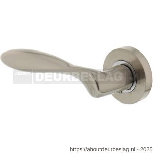 Intersteel 1695 deurkruk gatdeel links George op rozet verdekt diameter 52x10 mm met nokken nikkel mat - R26001244 - afbeelding 1