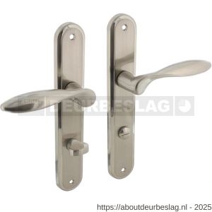 Intersteel 1695 deurkruk George op schild ovaal 242x43 mm WC 78/8 mm nikkel mat - R26005124 - afbeelding 1
