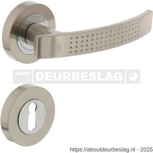 Intersteel 1696 deurkruk William op rozet verdekt diameter 52x10 mm met nokken en sleutelrozetten chroom-nikkel mat - R26005125 - afbeelding 1