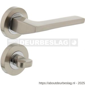 Intersteel 1705 deurkruk Ben op rozet verdekt diameter 52x10 mm met nokken en WC-sluiting met stift 8x8 mm chroom-nikkel mat - R26005149 - afbeelding 1