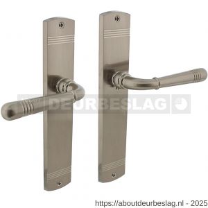Intersteel Living 1705 deurkruk Helena op schild afgerond 235x45 mm blind nikkel mat - R26005150 - afbeelding 1