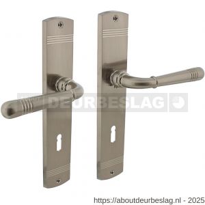 Intersteel 1705 deurkruk Helena op schild afgerond 235x45 mm sleutelgat 72 mm nikkel mat - R26005153 - afbeelding 1