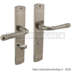 Intersteel Living 1705 deurkruk Helena op schild afgerond 235x45 mm WC 63/8 mm nikkel mat - R26009105 - afbeelding 1