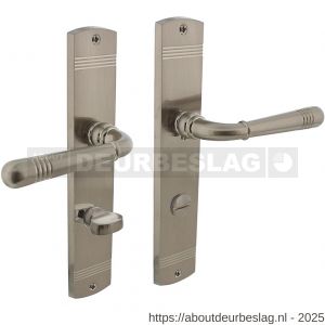 Intersteel 1705 deurkruk Helena op schild afgerond 235x45 mm WC 78/8 mm nikkel mat - R26005155 - afbeelding 1